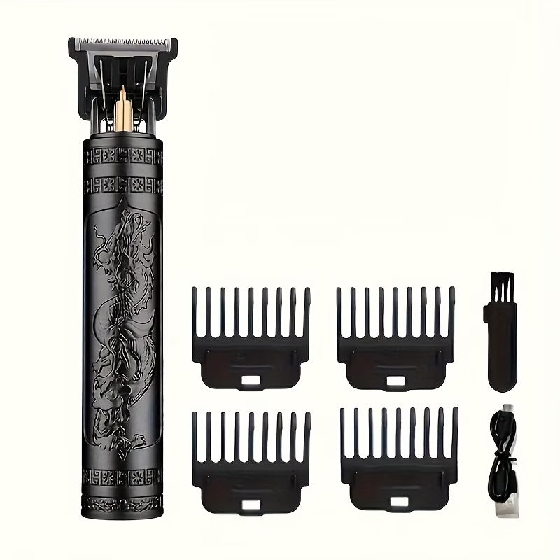 Urban Cart T9 Men's Hair Clipper and Trimmer Set, Cordless Hair Clipper Suitable for Haircut Kits, with Comb Attachments, Professional Beard Trimmer, Hair Clipper, USB Metal Rechargeable Grooming Tool