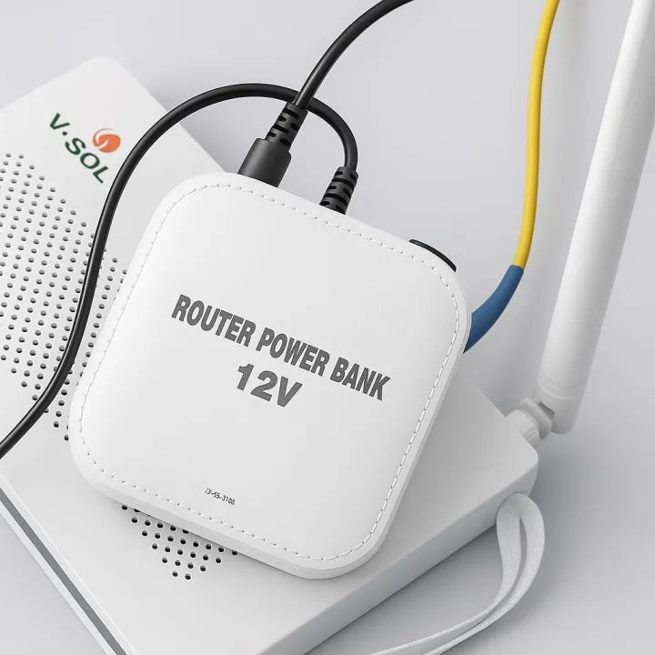WiFi Router UPS Power Bank 12Volts 4 to 5 Hours Backup 12v 2 AmpereRouter with and without Adapter