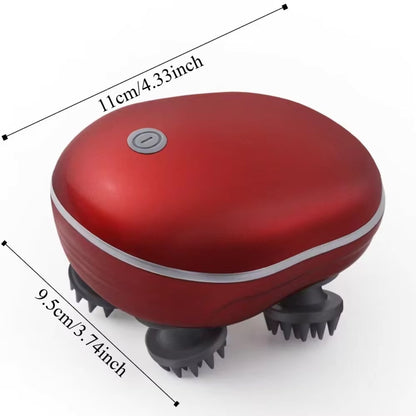 Portable Electric Head Massager Kneading Scalp Relax Scalp Massager Rechargeable Vibration Head Massage Machine Bathroom