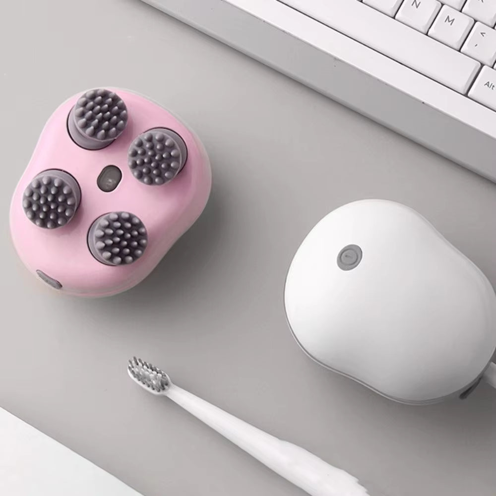 Portable Electric Head Massager Kneading Scalp Relax Scalp Massager Rechargeable Vibration Head Massage Machine Bathroom
