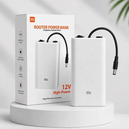 12V High-Power Router Power Bank 20000mAh | 6 Cell Backup Battery | Compatible with Wi-Fi Routers & ONTs - High Capacity Backup - 20,000 AMH | WiFi Router UPS Power Bank 12Volts 8 to 10 Hours Backup