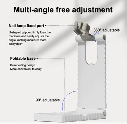 HOMEFISH UV LED Nail Lamp with Adjustable Bracket Base and LED Indicator, Professional Nail Dryer for Fast Curing and Gel Nails