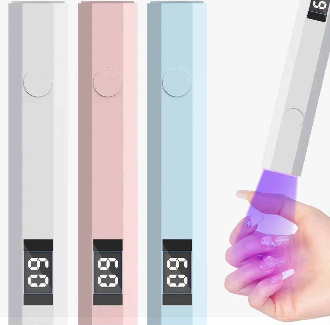 HOMEFISH UV LED Nail Lamp with Adjustable Bracket Base and LED Indicator, Professional Nail Dryer for Fast Curing and Gel Nails