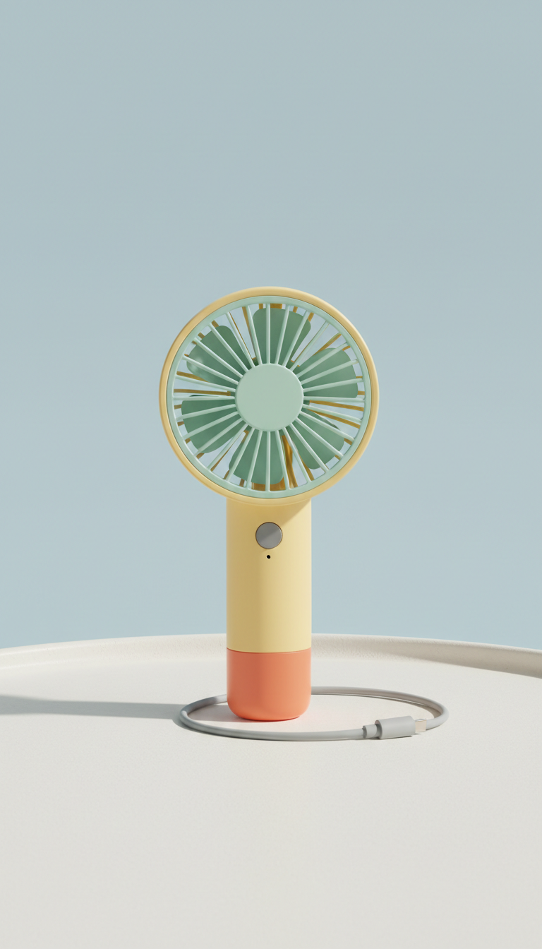 Compact Handheld Fan with USB Charging