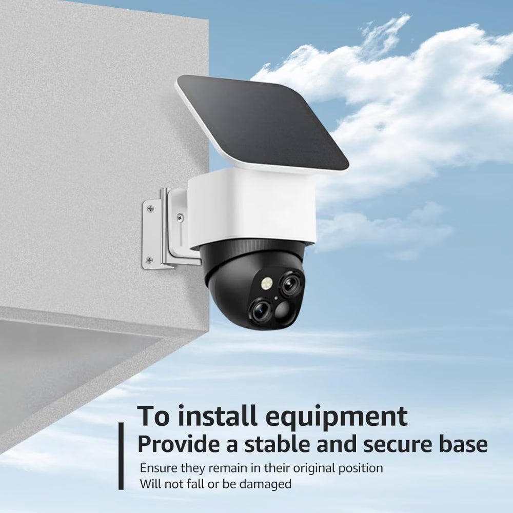 3pcs Stainless Steel Exterior Outside Wall Corner Mount for PTZ Camera, Monitoring Area Up to 270°, Wall Corner Bracket Compatible with Eufy Floodlight Camera, Include Screws &amp; Washers