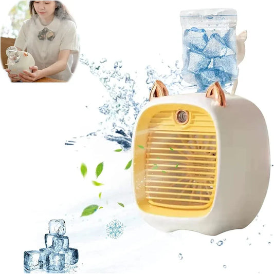 Chargeable 2 in 1 Cooler Fan With Mist & Lights | Portable